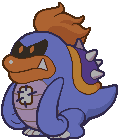 Battle idle animation of Tubba Blubba while invincible from Paper Mario
