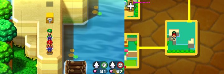 Block 26 in Toad Town of Mario & Luigi: Bowser's Inside Story + Bowser Jr.'s Journey.