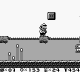 A screenshot of the level Invincibility! in Super Mario Land 2: 6 Golden Coins