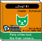 The shelf sprite of one of Mona's favorite artist comics: ...Dog? #1 in the game WarioWare: D.I.Y..