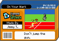 The shelf cover for one of Jimmy T's microgames in WarioWare: D.I.Y.