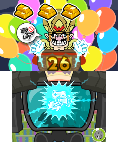 Screenshot of Wario Interrupts from WarioWare Gold