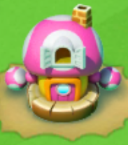 Screenshot of Toadette's House in Super Mario Run, It has been placed somewhere in the kingdom.