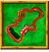 Greenwood Village course icon from Diddy Kong Racing DS.