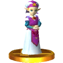 Young Zelda's trophy, from Super Smash Bros. for Nintendo 3DS.