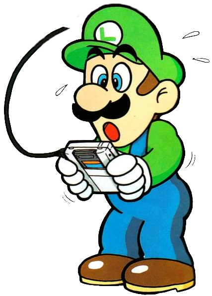 File:Club Nintendo Luigi playing Game Boy.png