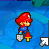 Baby Mario under the effects of DEF-Up from Mario & Luigi: Partners in Time