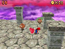 The second Spinning Heart in Bowser in the Sky