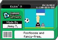 The shelf cover for one of Jimmy T's microgames in WarioWare: D.I.Y.