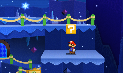 Last ? Block in Bowser's Snow Fort of Paper Mario: Sticker Star.