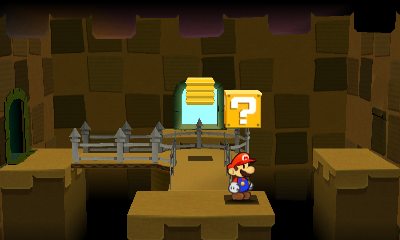 Third ? Block in Goomba Fortress of Paper Mario: Sticker Star.