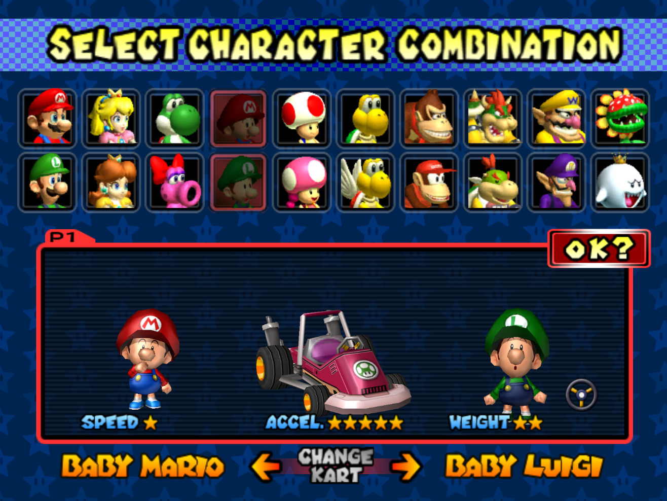 File:MKDD Baby Mario Baby Luigi Character Select.png - Super Mario Wiki ...