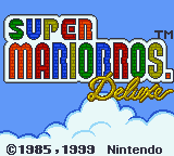 Title Screen of Super Mario Bros. Deluxe