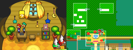 Fourteenth block in Toad Town of Mario & Luigi: Bowser's Inside Story.