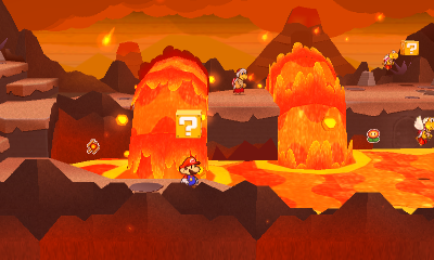 First ? Block in Rugged Road of Paper Mario: Sticker Star.