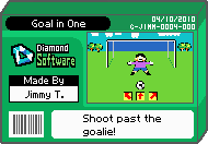 The shelf cover for one of Jimmy T's microgames in WarioWare: D.I.Y.