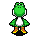 Yoshi animated in the select character screen.