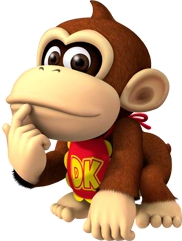 Artwork of Baby DK from Super Mario Sluggers.