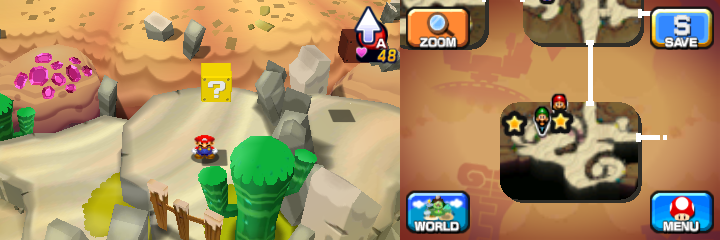 Eleventh block in Dozing Sands of Mario & Luigi: Dream Team.