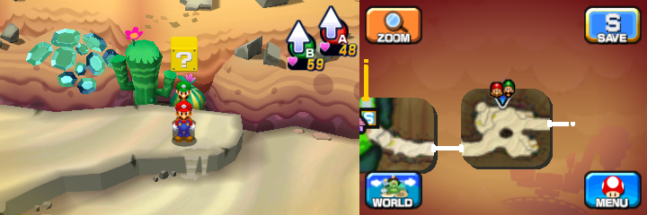 Fourth block in Dozing Sands of Mario & Luigi: Dream Team.