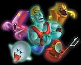 Several of the ghosts from Luigi's Mansion.