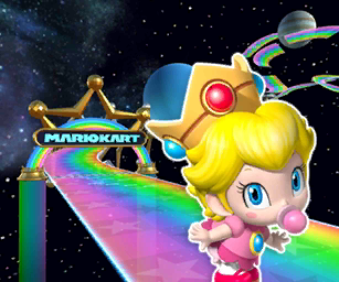 File:MKT Icon RainbowRoad3DS BabyPeach.png