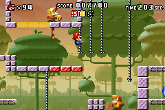 Part 2 of Level 5-2 from the game Mario vs. Donkey Kong.