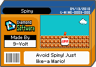 The shelf cover for one of 9-Volt's microgames in WarioWare: D.I.Y.