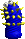 Blue with yellow spikes (medium)
