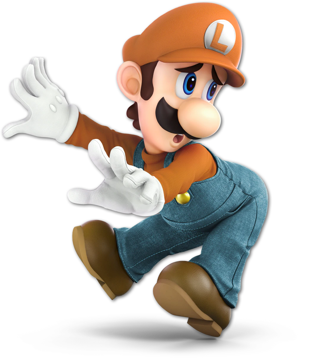 File:Luigi Orange SSBU.png - Super Mario Wiki, the Mario encyclopedia