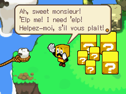 Screenshot of Broque Monsieur, from Mario & Luigi: Bowser's Inside Story