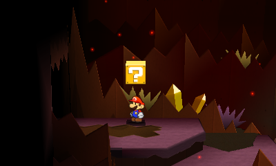 Second ? Block in Rumble Volcano of Paper Mario: Sticker Star.