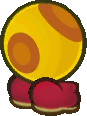 A Wiggler Segment from Paper Mario: Sticker Star, fourth one after being rid of the poison.