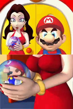 File:Cutscene - Mini Mario in Pauline's hands.png