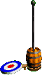 Sprite of an End of Level Target from Donkey Kong Country 2 for Game Boy Advance