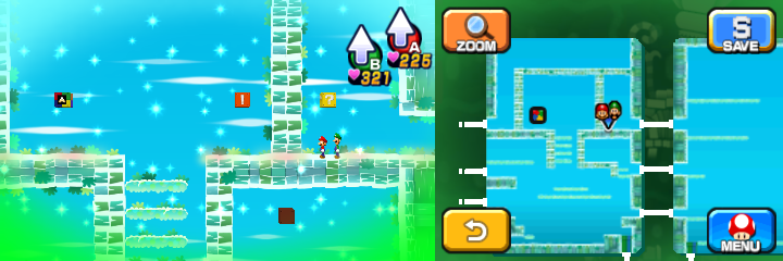 Block 26 in Dreamy Somnom Woods accessed by a Dreampoint of Mario & Luigi: Dream Team.