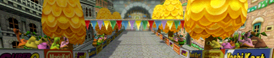 The course banner for DS Delfino Square from Mario Kart Wii.