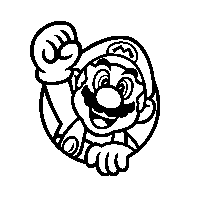Mario Character Icon Stamp from Super Mario 3D World.