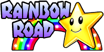 The logo for Rainbow Road, from Mario Kart Double Dash!!.