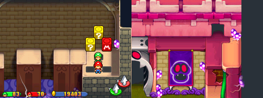 Fifty-eighth, fifty-ninth and sixtieth blocks in Shroob Castle of the Mario & Luigi: Partners in Time.