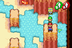 Tenth Block in Hoohoo Mountain of Mario & Luigi: Superstar Saga.
