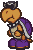 Battle idle animation of a Dark Koopa from Paper Mario (discounting the occasional sidling, which is done at random and technically considered a separate animation)