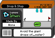 The shelf cover for one of Mona's microgames in WarioWare: D.I.Y.