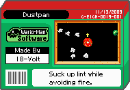 The shelf cover for one of 18-Volt's microgames in WarioWare: D.I.Y.