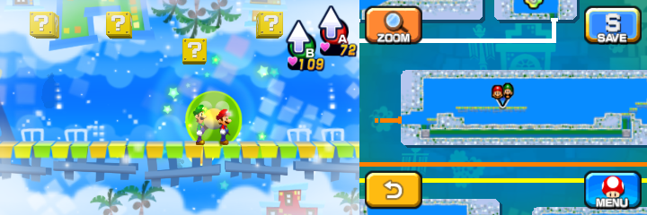 Blocks 23 up to 26 in Dreamy Wakeport accessed by a Dreampoint with sleeping Big Massif of Mario & Luigi: Dream Team.