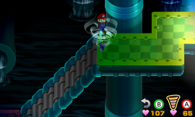 File:MLSSBM Screenshot stair clip glitch.png