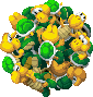 Sprite of the Koopa Corps pile from Mario & Luigi: Bowser's Inside Story + Bowser Jr.'s Journey