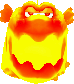 In-game rendering of a Magmaargh from Super Mario 3D Land.