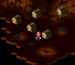 Last 5 Treasures in Forest Maze of Super Mario RPG: Legend of the Seven Stars.