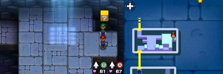 Thirteenth block in Toad Town of Mario & Luigi: Bowser's Inside Story + Bowser Jr.'s Journey.